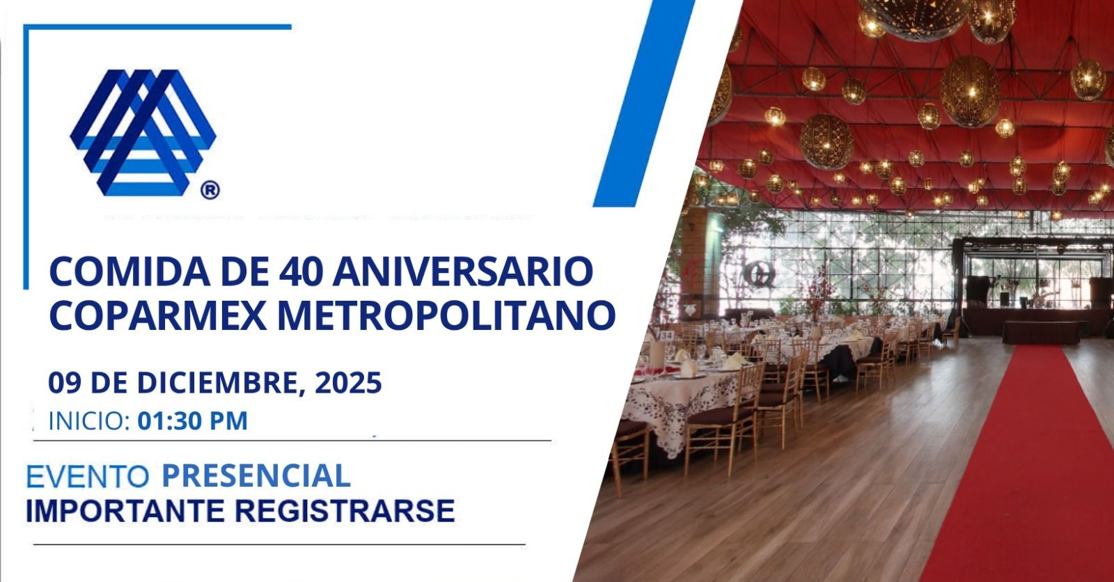 Comida de 40 Aniversario COPARMEX Metropolitano